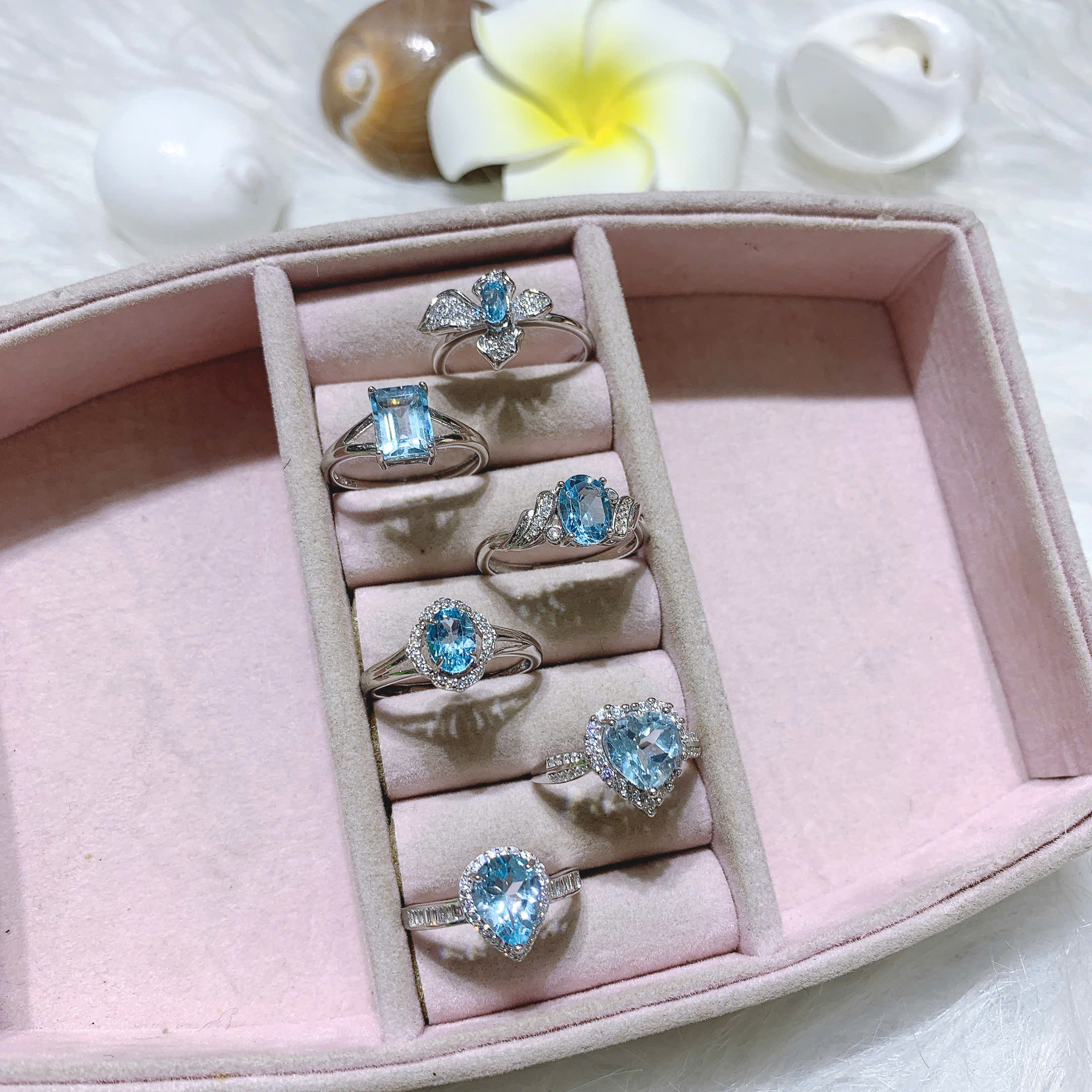 Trang sức nhẫn Topaz tự nhiên chất lượng cao cấp